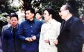 1984年全国人大副委员长赛福鼎(右一）到我所视察