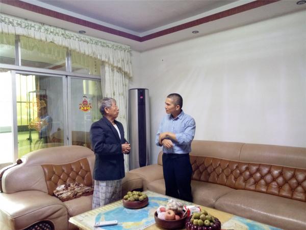党委委员梁声侃慰问苏庆元同志