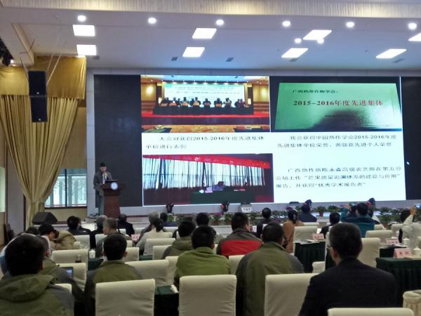 我会秘书长庞新华在会上作汇报交流